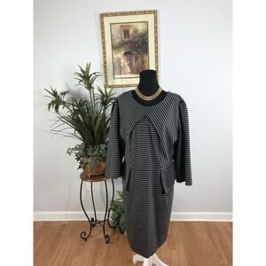 Gabby Style Sheath Dress 22W 1/2 Sleeve Boho Lagenlook‎ Clueless Preppy Striped